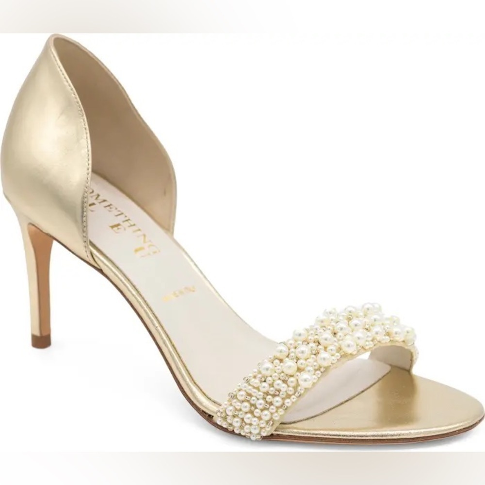 SOMETHING BLEU Cappy d'Orsay Pearl‎ Sandal Heels